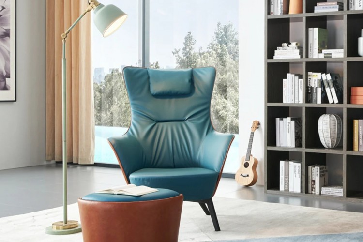 Дизайнерское кресло с пуфом H-5209-1